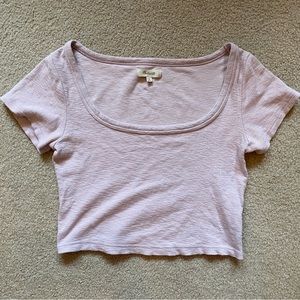 Sm Lavender Madewell Square Neck Crop Tee
